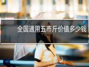 全国通用五市斤价值多少钱