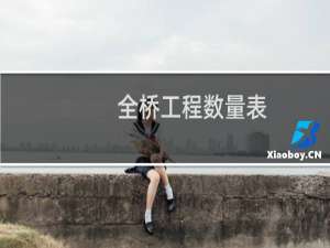 全桥工程数量表