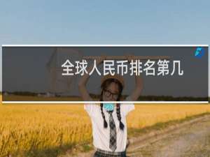 全球人民币排名第几