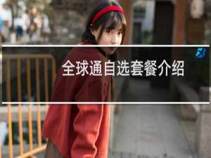 全球通自选套餐介绍