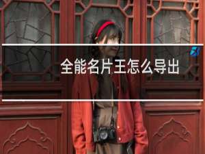 全能名片王怎么导出