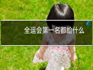 全运会第一名都给什么