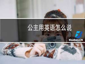 公主用英语怎么说