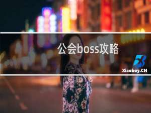 公会boss攻略