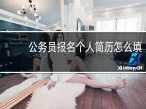 公务员报名个人简历怎么填