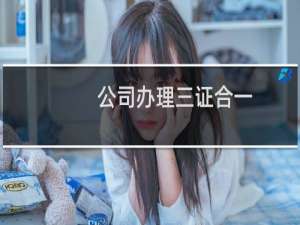 公司办理三证合一