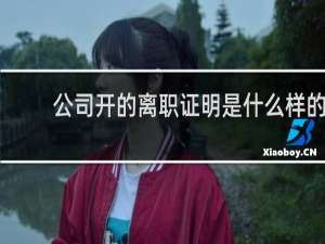 公司开的离职证明是什么样的