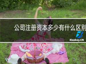 公司注册资本多少有什么区别