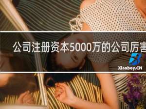 公司注册资本5000万的公司厉害吗