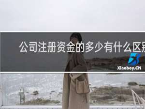 公司注册资金的多少有什么区别