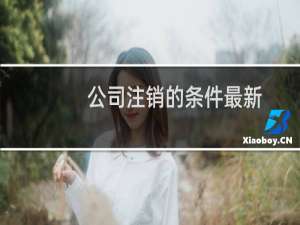 公司注销的条件最新