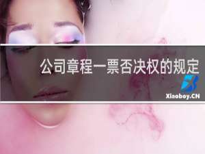 公司章程一票否决权的规定