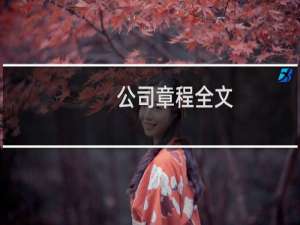 公司章程全文