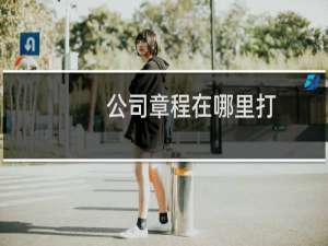公司章程在哪里打