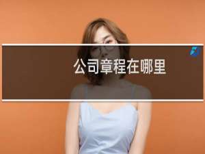 公司章程在哪里