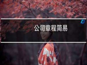 公司章程简易