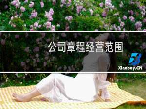 公司章程经营范围