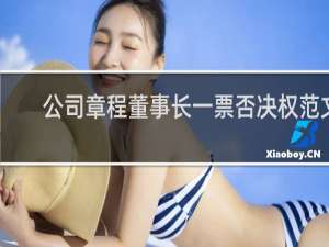 公司章程董事长一票否决权范文