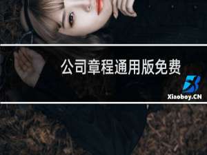 公司章程通用版免费