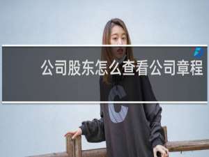 公司股东怎么查看公司章程