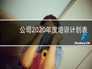 公司2020年度培训计划表