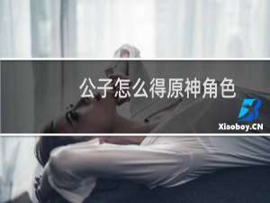 公子怎么得原神角色