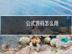 公式源码怎么用