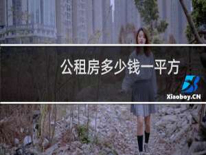 公租房多少钱一平方
