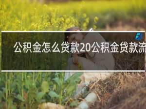 公积金怎么贷款 公积金贷款流程