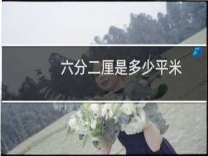 六分二厘是多少平米