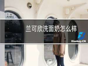 兰可欣洗面奶怎么样