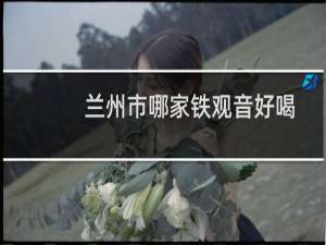 兰州市哪家铁观音好喝