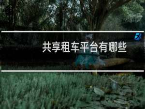 共享租车平台有哪些