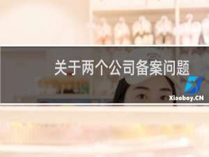 关于两个公司备案问题-备案平台