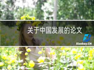 关于中国发展的论文