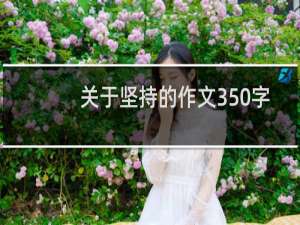 关于坚持的作文350字