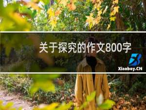 关于探究的作文800字