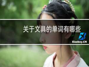 关于文具的单词有哪些
