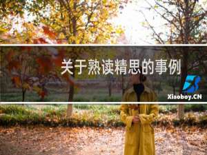 关于熟读精思的事例