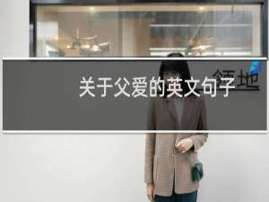 关于父爱的英文句子