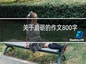 关于磨砺的作文800字