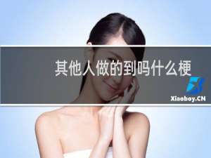 其他人做的到吗什么梗