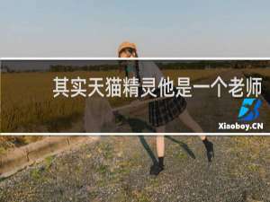 其实天猫精灵他是一个老师