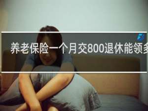 养老保险一个月交800退休能领多少