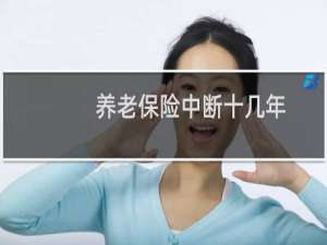 养老保险中断十几年