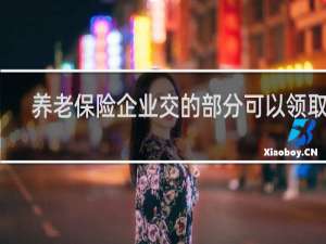 养老保险企业交的部分可以领取吗
