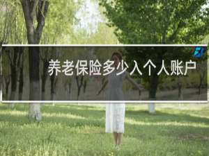 养老保险多少入个人账户