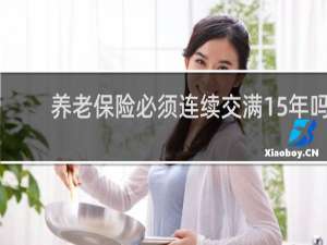 养老保险必须连续交满15年吗