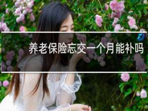 养老保险忘交一个月能补吗