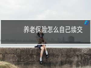 养老保险怎么自己续交